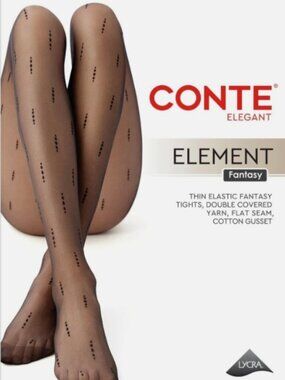Conte Element 20 Den - Fantasy Women's Tights with Vertical Dotted Line Pattern